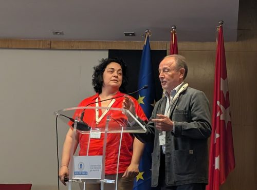 EELISA Communities Forum Best Practices - Circular EELISA Imge Akcakaya Waite (ITU) and Justo García Navarro (UPM) representing EELISA Community Ciruclar EELISA for the best practice showcase